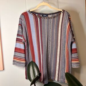 Clarks Women's Striped Top in Red and Blue